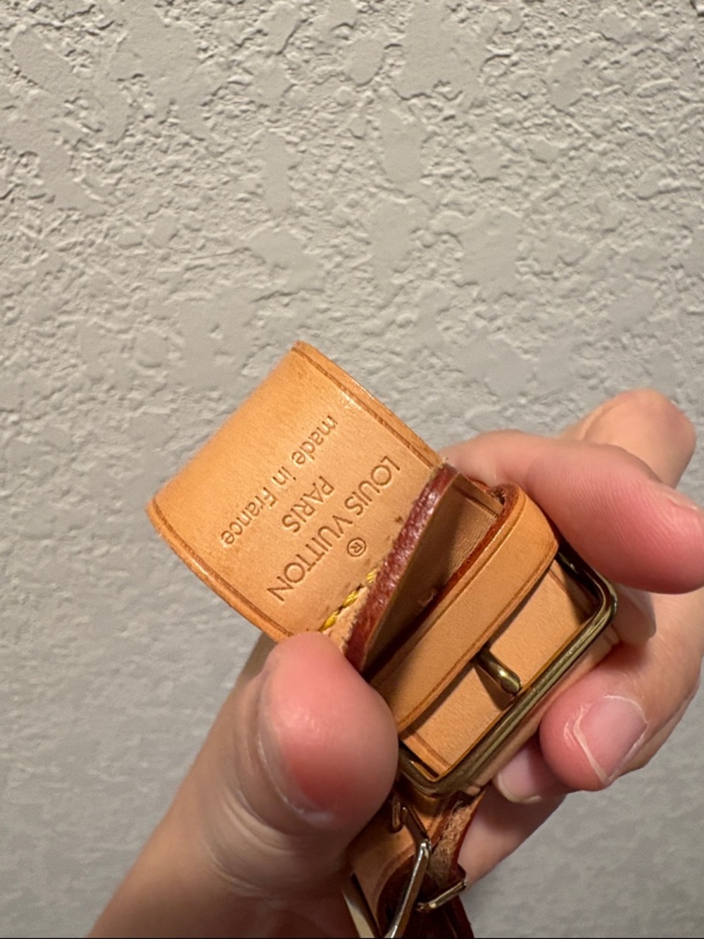 Louis Vuitton Tan Leather Luggage Tag - Picture 4 of 6
